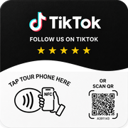 TikTok NFC Karte ohne weißen Außenrand